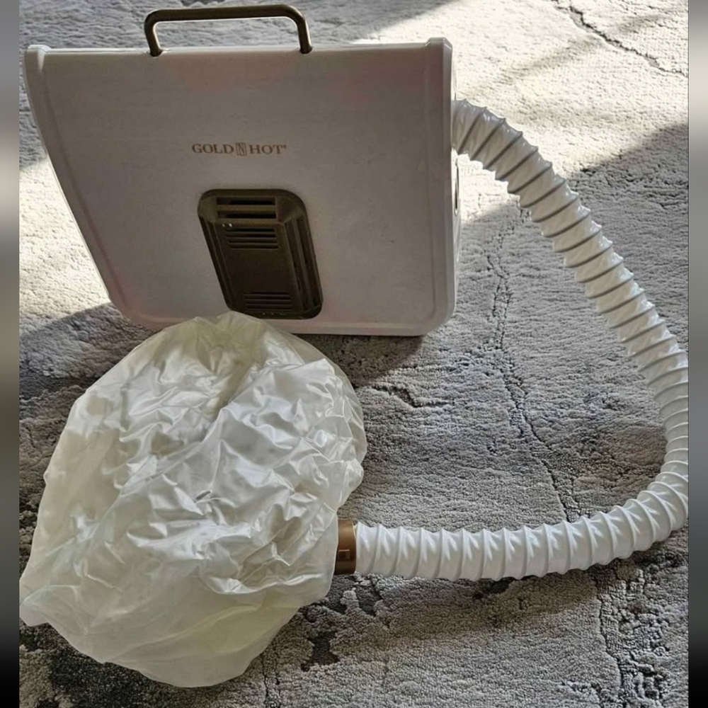 White Gold N Hot Professional Ionic Soft Bonnet Dryer